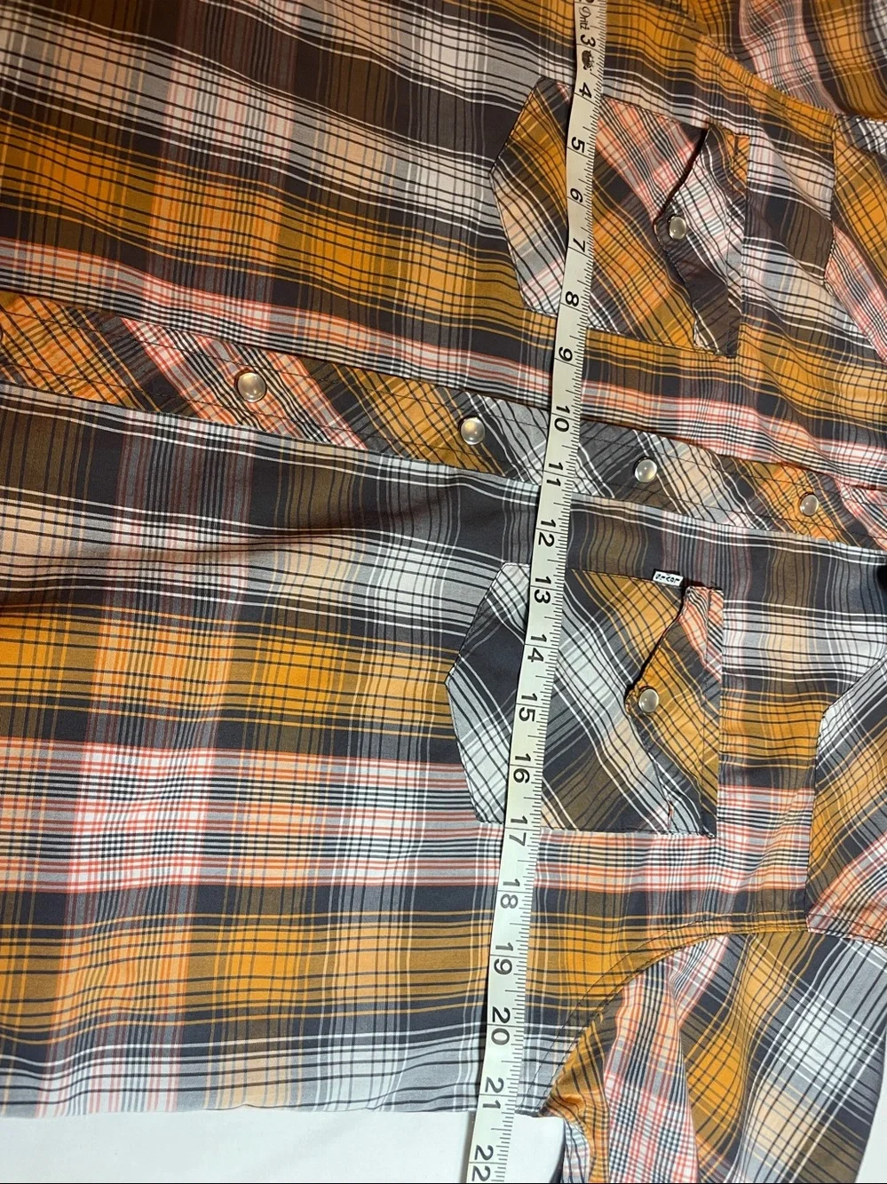 Levi's Short Sleeve Plaid Button-Down Shirt in Yellow, Black and White